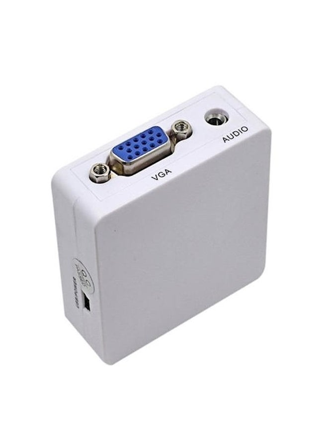 HDMI To VGA HD Conversion Adapter White - Image 5