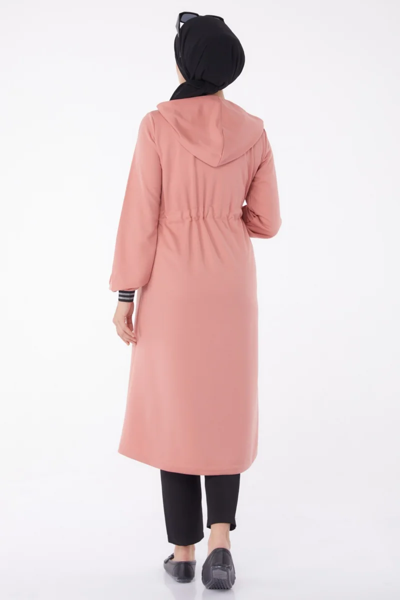Tofisa Plain Hooded Collar Women's Pink Cape - 13050