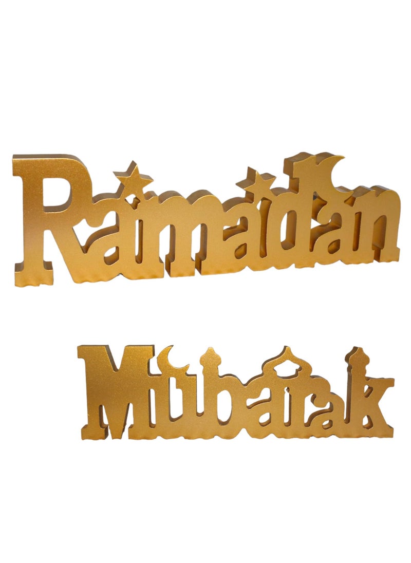 Highland Ramadan Mubarak Letter Sign Table Top Decoration for Home  - Image 1