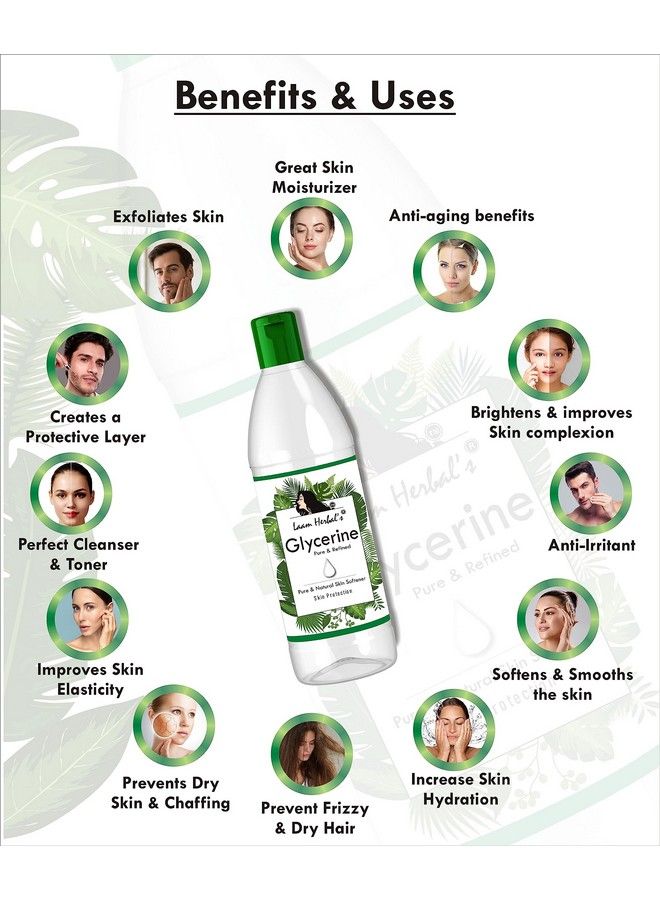 Laam Glycerine Pure & Refined ; Vegetable Glycerine ;For Chaffing Moisturizing Uneven Skin Tone Dryness Dark Spot Wrinkles Aging;Natural Soft & Glowing Skin (600 G) - Image 3