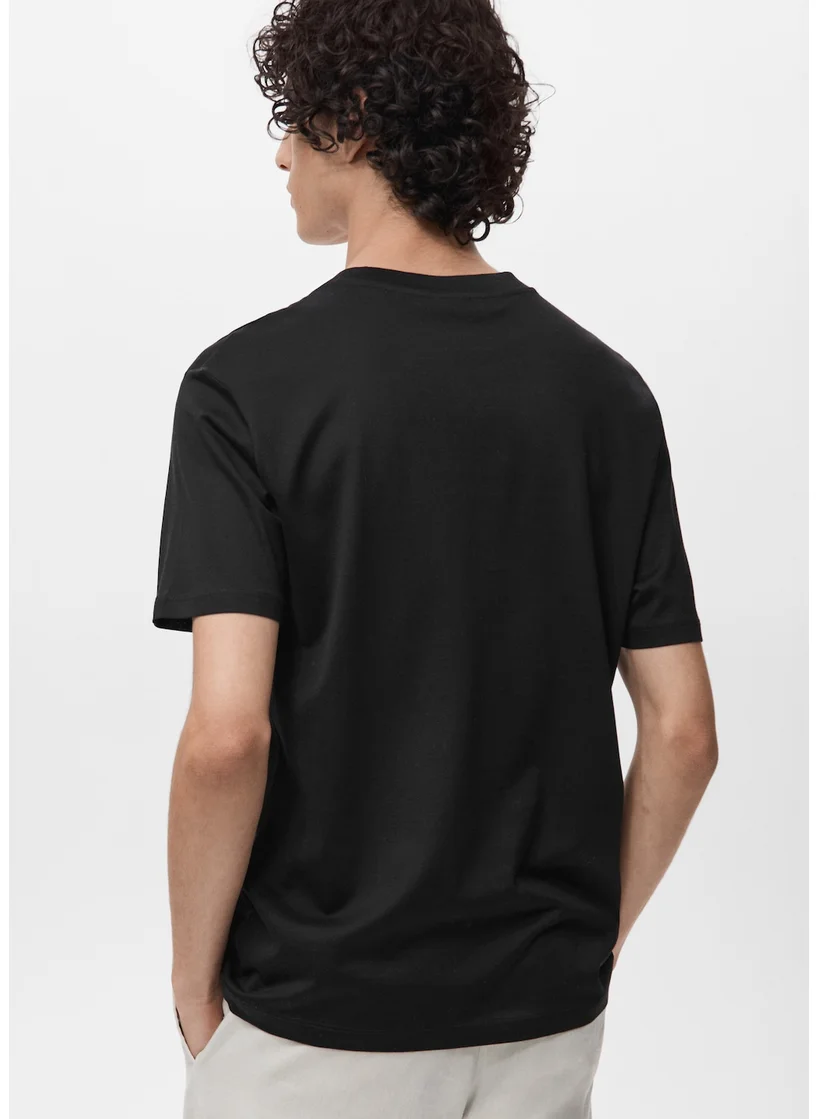 Mango Man Casual Cotton Slim-Fit T-Shirt