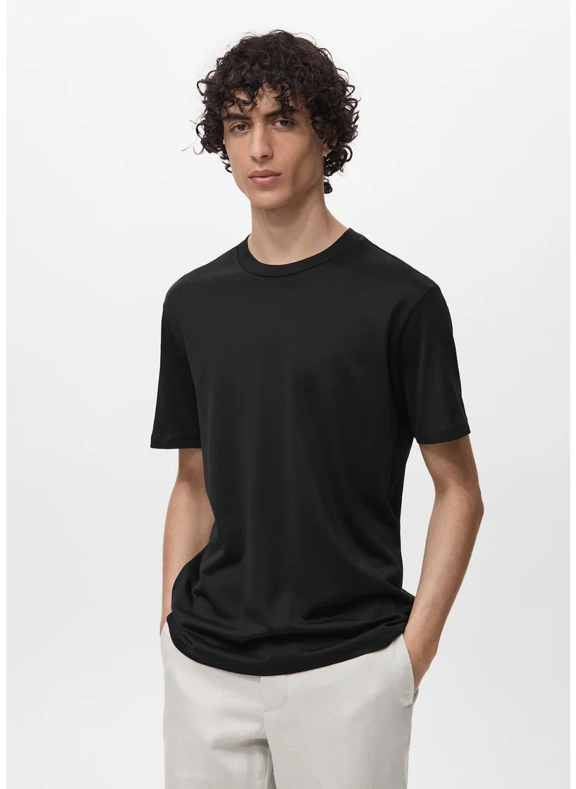 Mango Man Casual Cotton Slim-Fit T-Shirt