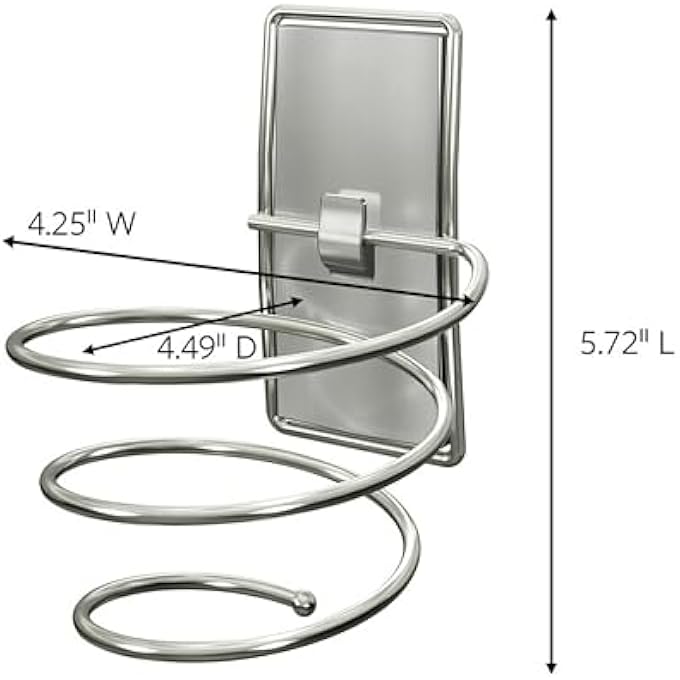 Command Hair Dryer Holder Satin Nickel Bath39Snna - Image 5