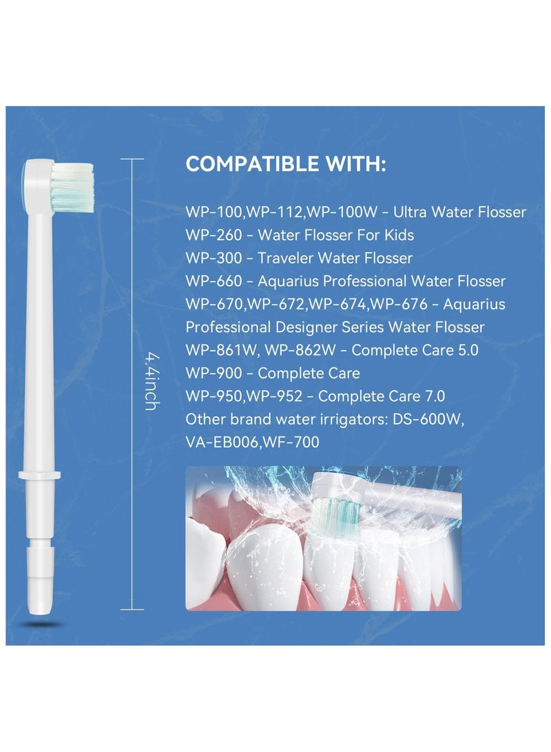 YelaJoy Replacement Tips for Waterpik Water Flosser,Replacement Classic Jet Tips Compatible with Waterpik Oral Irrigator,Replacement Brush Heads for Waterpik (AquaFlosser 6 Tips)  - Image 5