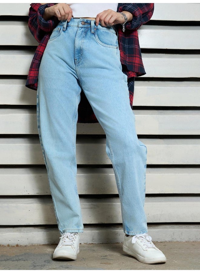 هاي ستار جينز هاي ستار هاي رايز بقصة مستقيمة وغسلة متوسطة - Image 3