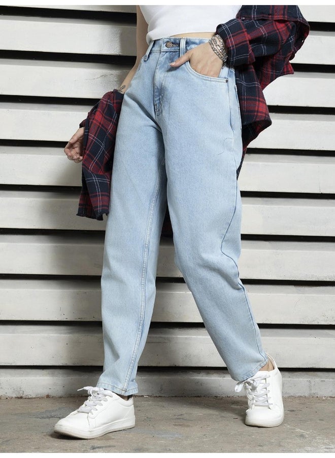 هاي ستار جينز هاي ستار هاي رايز بقصة مستقيمة وغسلة متوسطة - Image 5