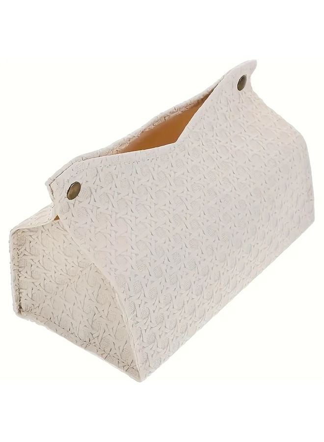 Black Woven Fabric Tissue Box Cover For Home And Office Decoration - Image 3