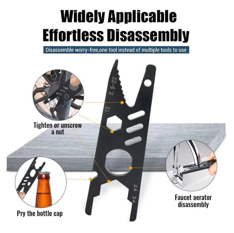 XOYO Flat Wrench Home Improvement Multi tool Spanner | Suitable Hex Heads for 5.5 to 22, 24 & 34 mm | Multifunctional Wrench Tool for Car | Bikes | Bathroom & Kitchen Faucets - Image 4