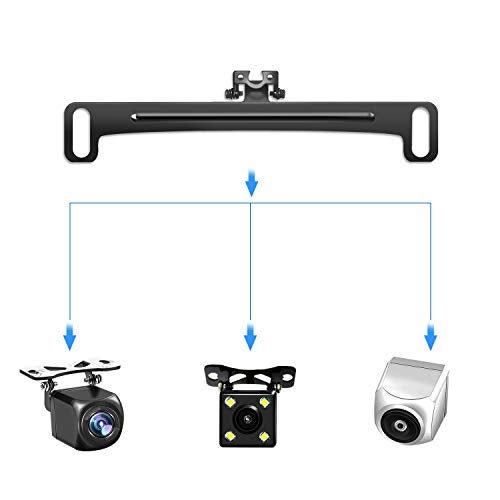 Pixelman Universal Car Rear View Camera License Plate Bracket,Upgraded Full Stainless Steel Backup Camera Mount Dash Cam Mirror Camera Accessory Rear Camera Mount,Only Installation Holder for Back Up Camera - Image 4