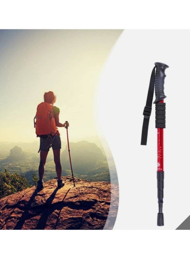 عصا رحلات قابلة للطي قابلة للتعديل عصا تلسكوبية للمشي لمسافات طويلة والتخييم والمشي - Image 5