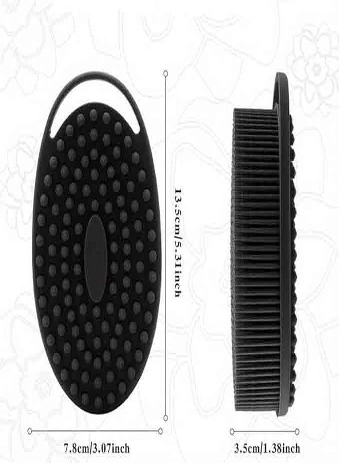 LISHER Combo of exfoliating bath glove and silicone body brush for deep cleansing Removes dead skin, dirt, and impurities gently. Improves blood circulation and stimulates skin Durable, reusable, and easy to clean. Suitable for men, women, and all skin types. - Image 3