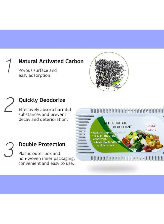 2 Boxes (Large Size) * 60g, Refrigerator - Specific Deodorizer Box | Activated Carbon for Deodorization & Freshness Preservation, Efficient Odor Absorption, Cost - Effective Household Deodorant  - Image 2