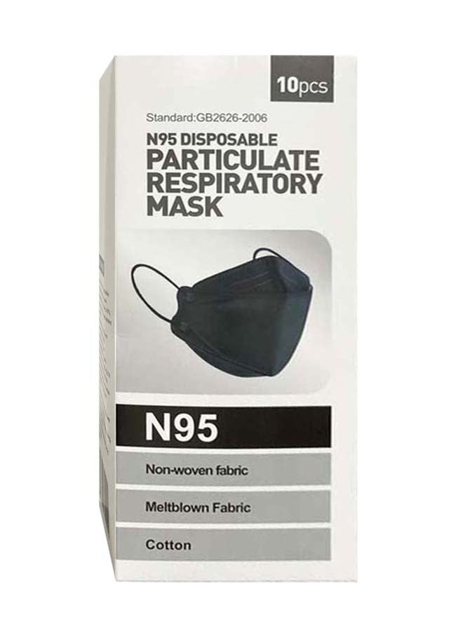 Alyashmac Pack Of 10 Pieces N95 Face Mask Black For Adults - Image 1