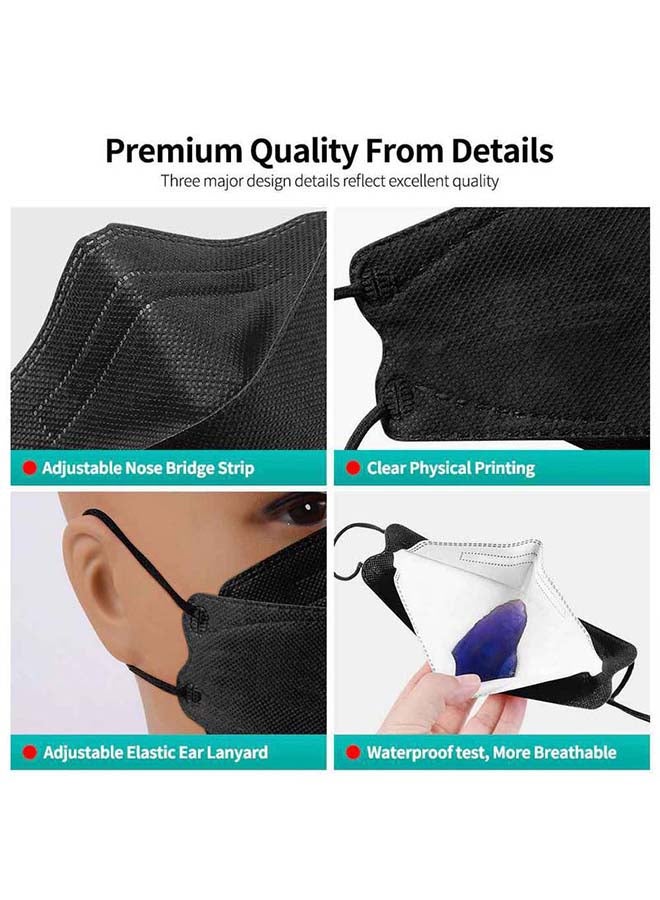 Alyashmac Pack Of 10 Pieces N95 Face Mask Black For Adults - Image 3