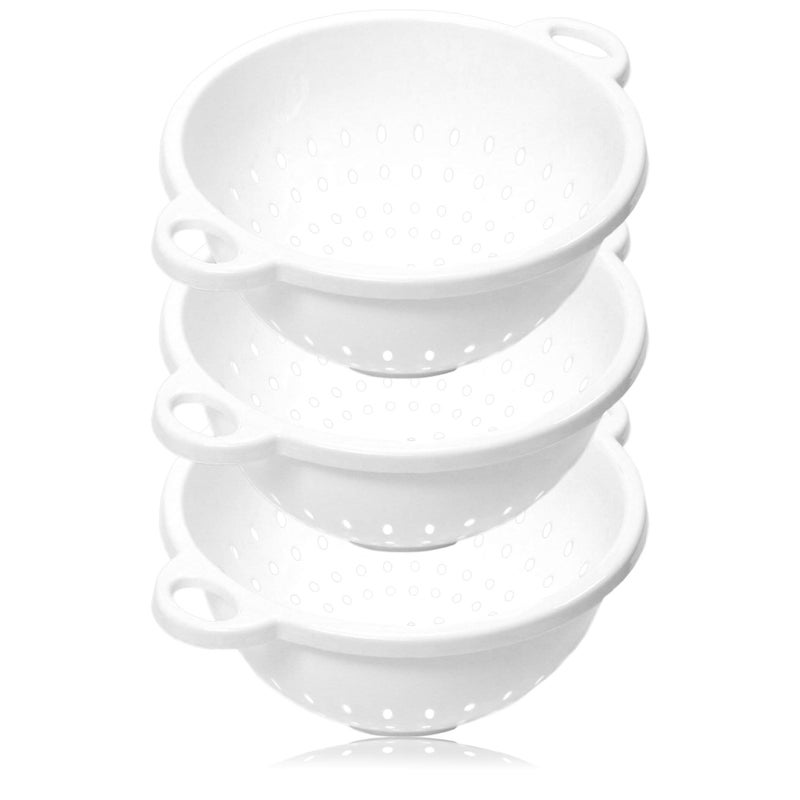 Chef Craft 5Quart Colander 11 x 5 in Size White 3Pack