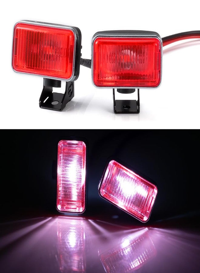 RCLIONS مصابيح أمامية LED من RCLIONS RC، مقاس 20 مم، ترقية مصابيح السقف لجميع سيارات الزحف Axial SCX10 SCX10-II TRX4 TRX6 Redcat Gen7، Gen8 بمقياس 1/10 (أحمر) - Image 2