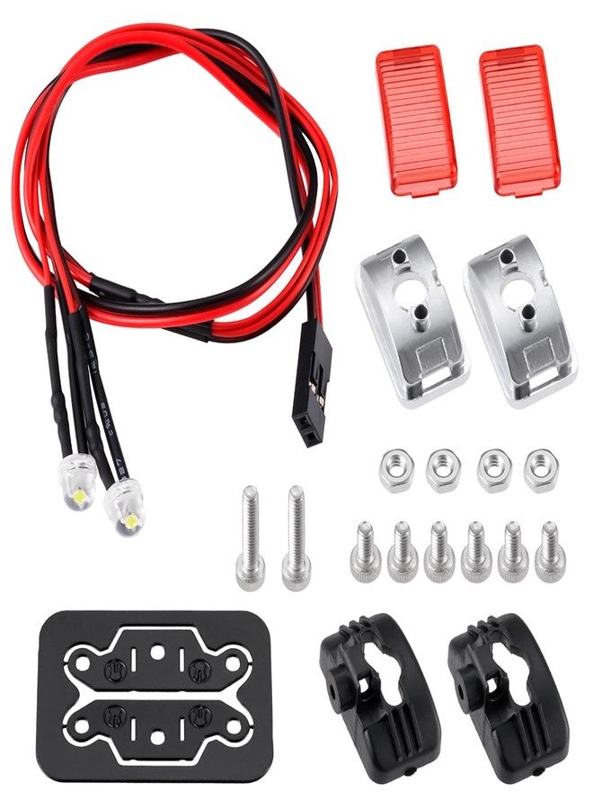 RCLIONS مصابيح أمامية LED من RCLIONS RC، مقاس 20 مم، ترقية مصابيح السقف لجميع سيارات الزحف Axial SCX10 SCX10-II TRX4 TRX6 Redcat Gen7، Gen8 بمقياس 1/10 (أحمر) - Image 3