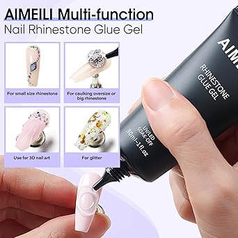 AIMEILI Rhinestone Glue Super Adhesive for Nail Glitter Rhinstones Crystal 30g - Image 2