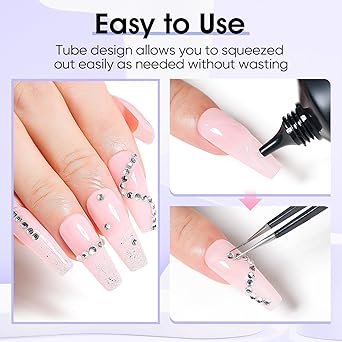 AIMEILI Rhinestone Glue Super Adhesive for Nail Glitter Rhinstones Crystal 30g - Image 4