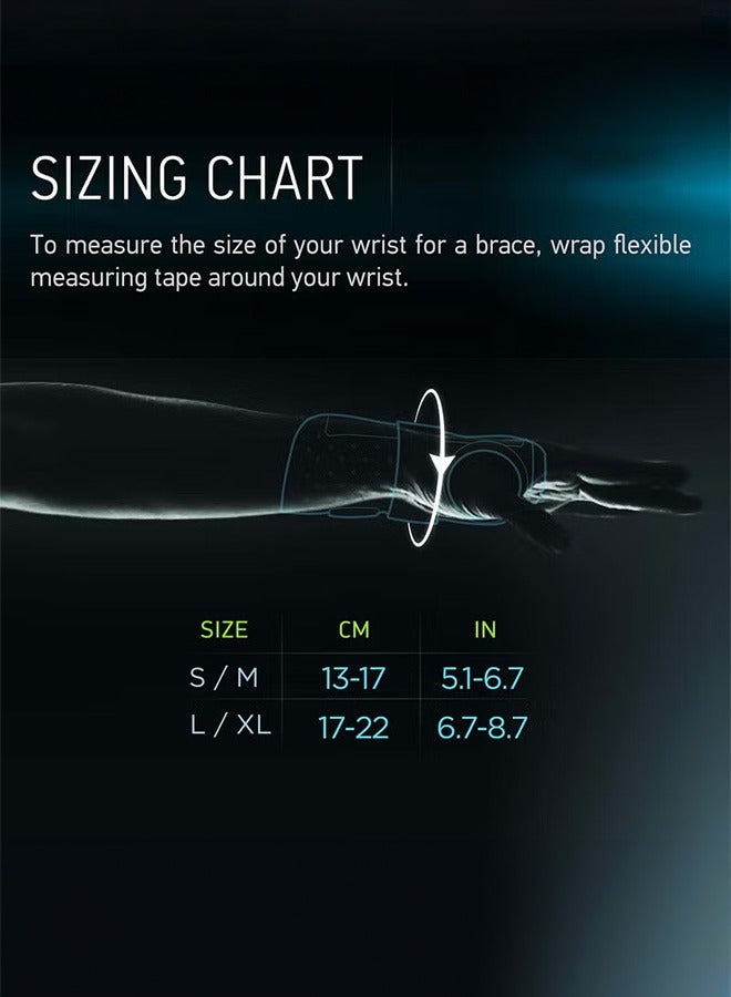 S-Color Adjustable Carpal Tunnel Left Hand Wrist Brace Support, Breathable Wrist Support Brace Splint with Aluminum Splint(Left Hand, S/M) - Image 2