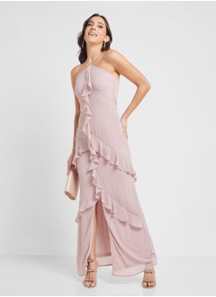 Ruffle Detailed Front Slit Maxi Dress - pzsku/Z138B1D9BE747D503835CZ/45/_/1740978073/3efbd85a-d6b8-443d-a854-5e9be50ee7aa