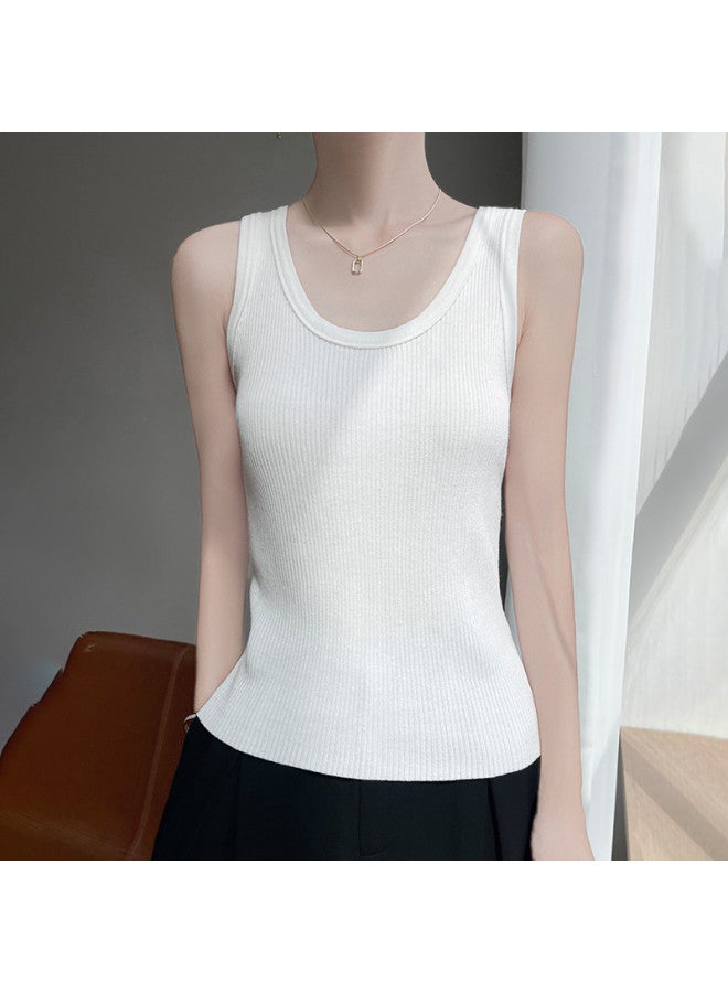 MIIOW Counter Same Style! Chiffon U-Neck Camisole Women'S Vest, Korean-Inspired Pure Allure Fashion, Suitable For Both Outerwear And Layering, Slimming Effect - Image 4