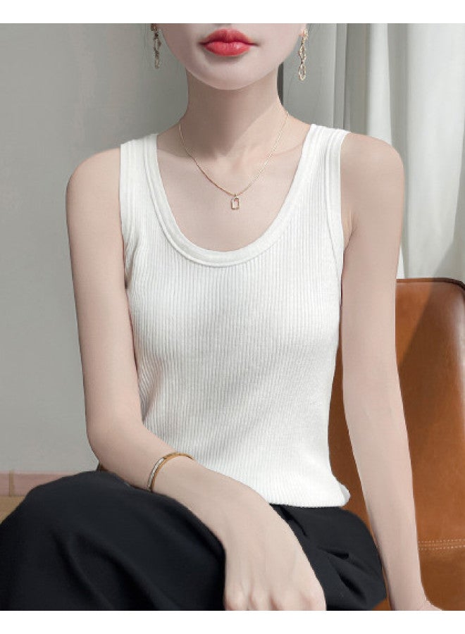 MIIOW Counter Same Style! Chiffon U-Neck Camisole Women'S Vest, Korean-Inspired Pure Allure Fashion, Suitable For Both Outerwear And Layering, Slimming Effect - Image 1