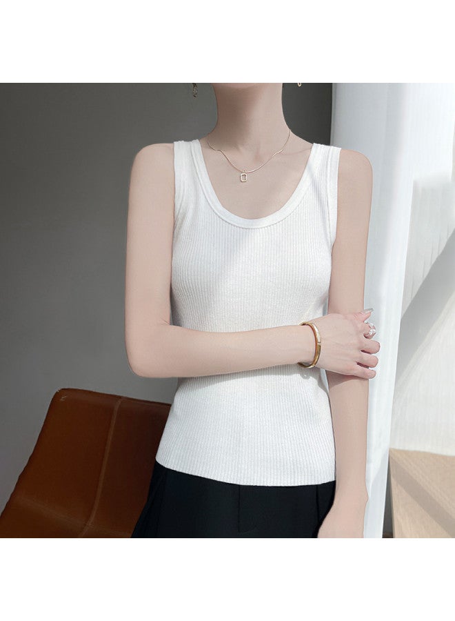 MIIOW Counter Same Style! Chiffon U-Neck Camisole Women'S Vest, Korean-Inspired Pure Allure Fashion, Suitable For Both Outerwear And Layering, Slimming Effect - Image 2