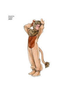 Simplicity Simplicity Patterns Simplicity 2855 Leopard, Bear, Gorilla and Lion Sewing Pattern for Boys and Girls Halloween Costumes, Sizes XS-L  - Image 2