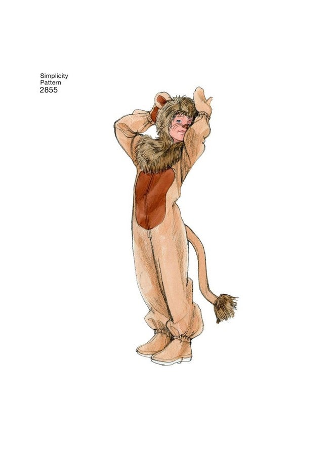 سيمبليسيتي أنماط سيمبليسيتي 2855 نمط خياطة الفهد والدب والغوريلا والأسد للأولاد والبنات أزياء الهالوين، مقاسات XS-L - Image 2