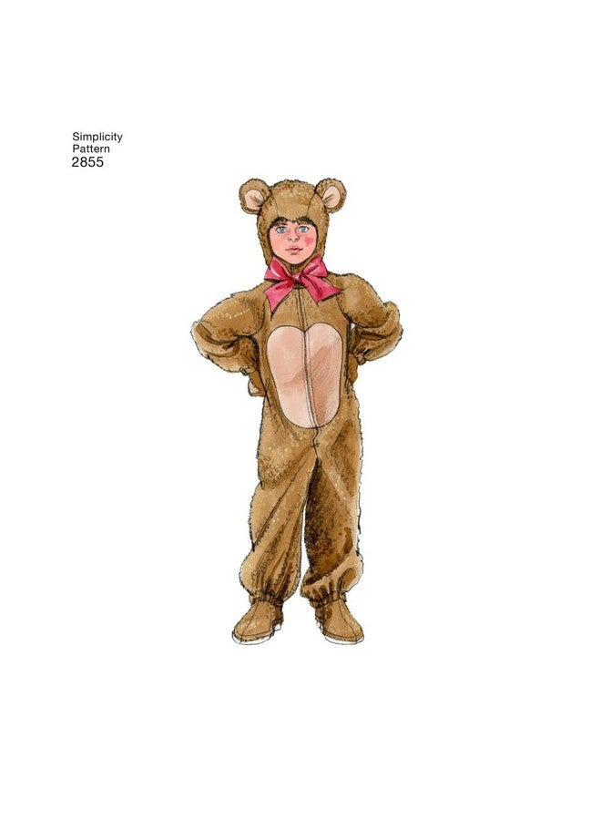 سيمبليسيتي أنماط سيمبليسيتي 2855 نمط خياطة الفهد والدب والغوريلا والأسد للأولاد والبنات أزياء الهالوين، مقاسات XS-L - Image 3