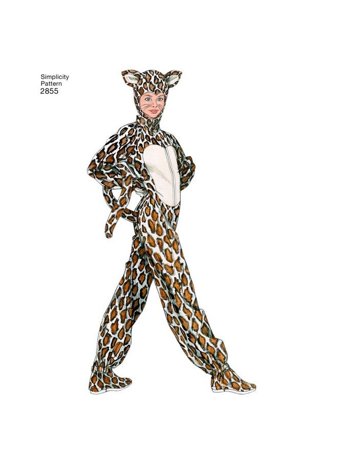 سيمبليسيتي أنماط سيمبليسيتي 2855 نمط خياطة الفهد والدب والغوريلا والأسد للأولاد والبنات أزياء الهالوين، مقاسات XS-L - Image 5