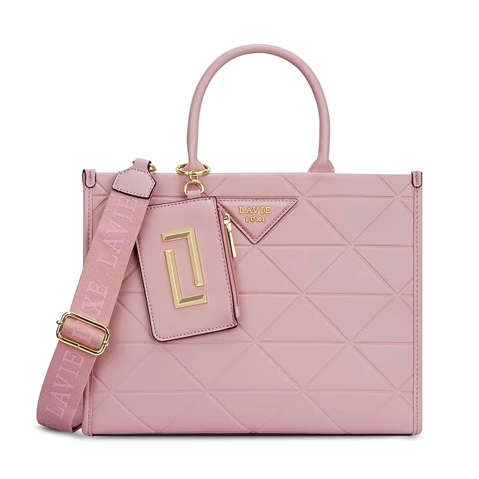 Lavie  Luxe Women's Lisa Large Box Satchel bag (Pink) for Women | Best Price UAE