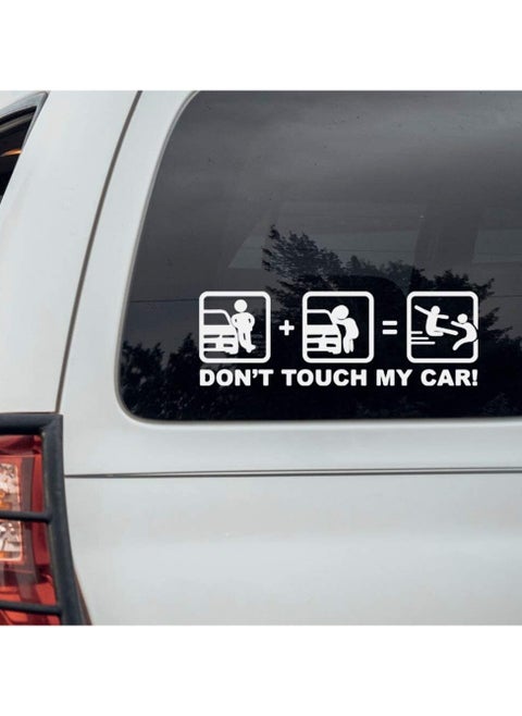 Don't Touch My Car Sign Sticker Warning Decals Highly Reflective Car Styling and Decorative Exterior Sticker
