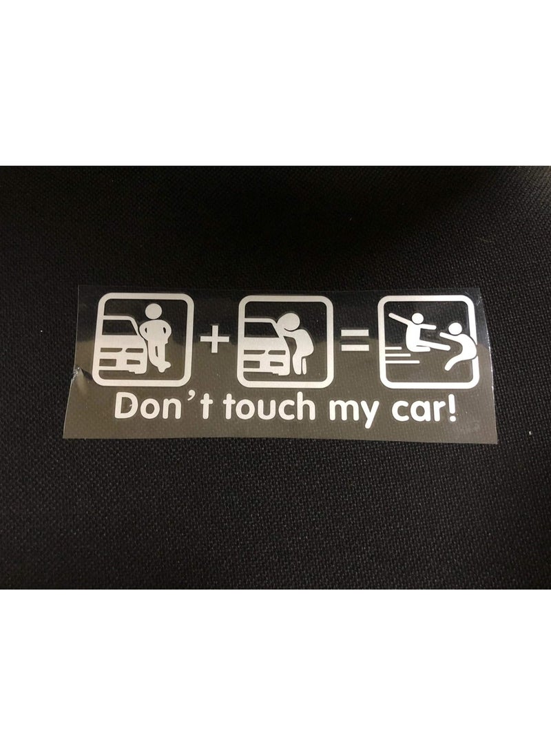 Don't Touch My Car Sign Sticker Warning Decals Highly Reflective Car Styling and Decorative Exterior Sticker