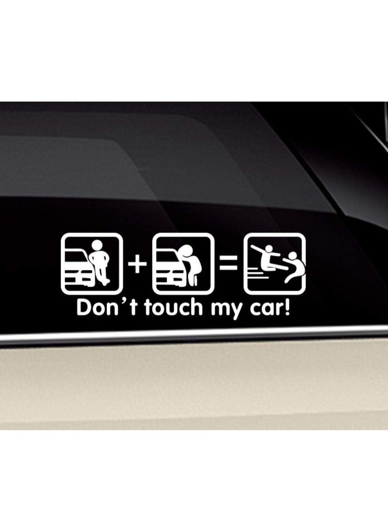 Don't Touch My Car Sign Sticker Warning Decals Highly Reflective Car Styling and Decorative Exterior Sticker