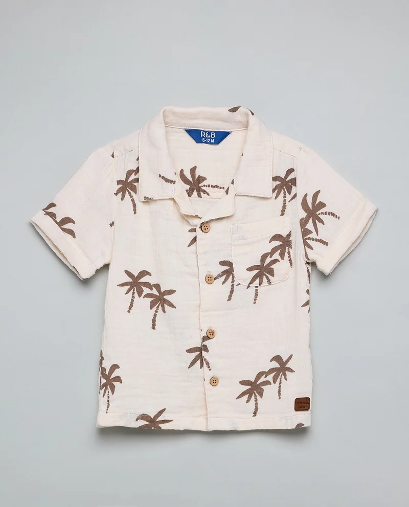 R&b Printed Shirt and Shorts Set