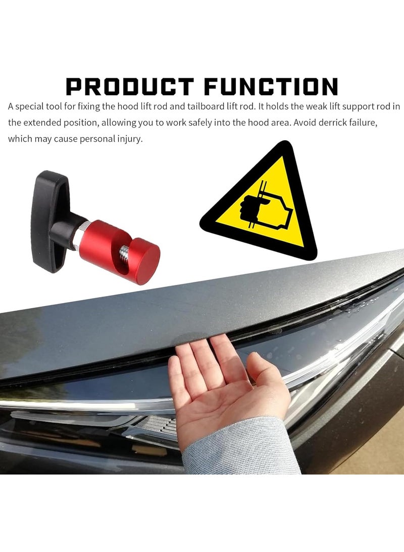 Pack-2 Car Hood Prop Rod Tool Struts Clamp, Vehicle Support Rod Retainer, Universal Snap-on Anti-Pinch Automotive Suppor Accessories - Image 5