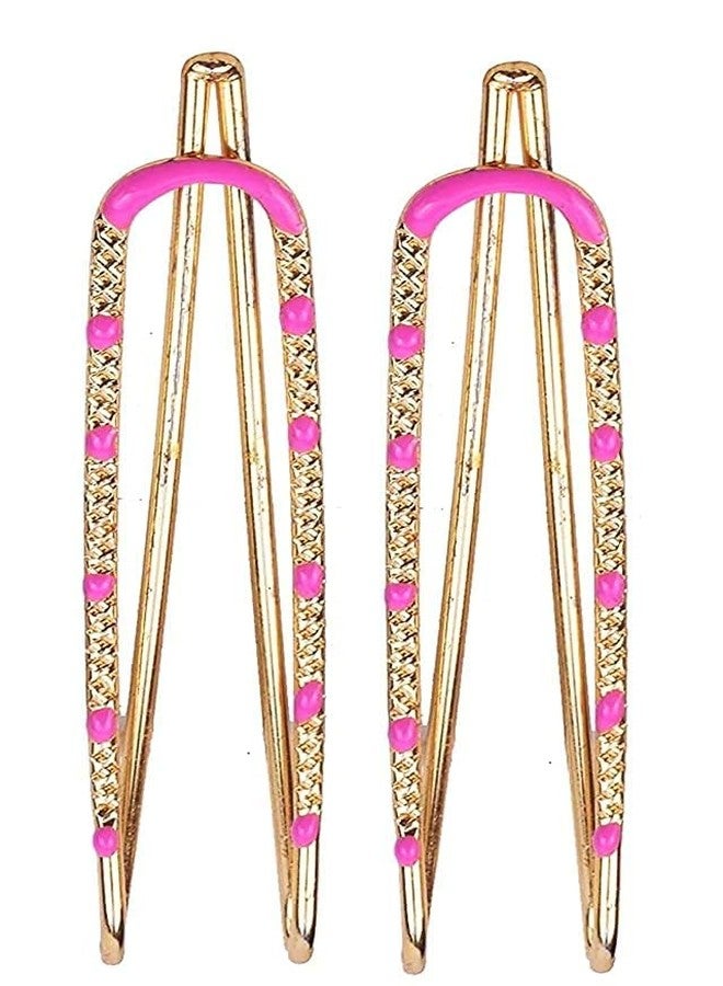 Boulevar Stainless Steel Saree Pins Chunari Pin Hijab Pin Fancy Patli Hold Sadi Dupatta Brooch Pin for Women (Yellow) 12 PCS - Image 2