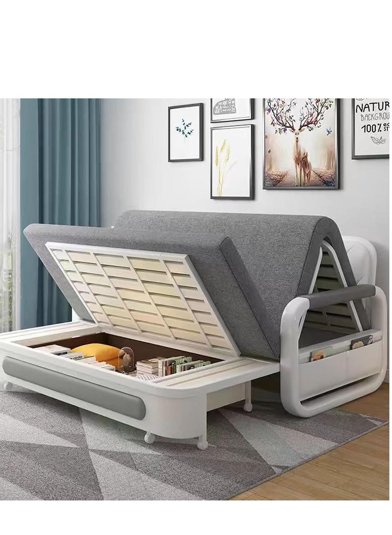 Generic Sofa Bed, Sleeper Sofa, 2 in 1 Pull Out Couch Bed with Storage Chaise for Living Room, Sofa Sleeper with Pull Out Bed, Futon Folding Sofa Bed, Cozy Sofa Turns Bed, Linen Couch  - Image 4