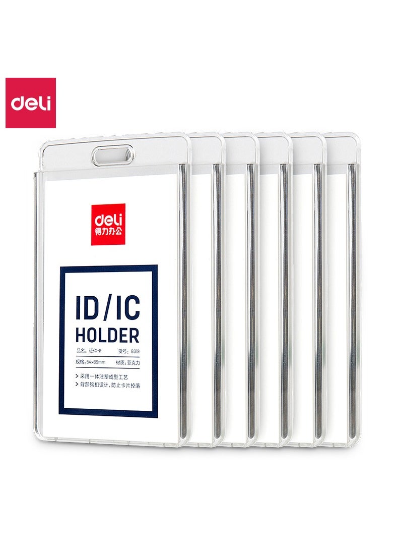 Deli Deli 8319TRANSPARENT Name Badge – Inner core size: 54×89mm (No Lanyard) – ideal for office, conference, or exhibition  - Image 1