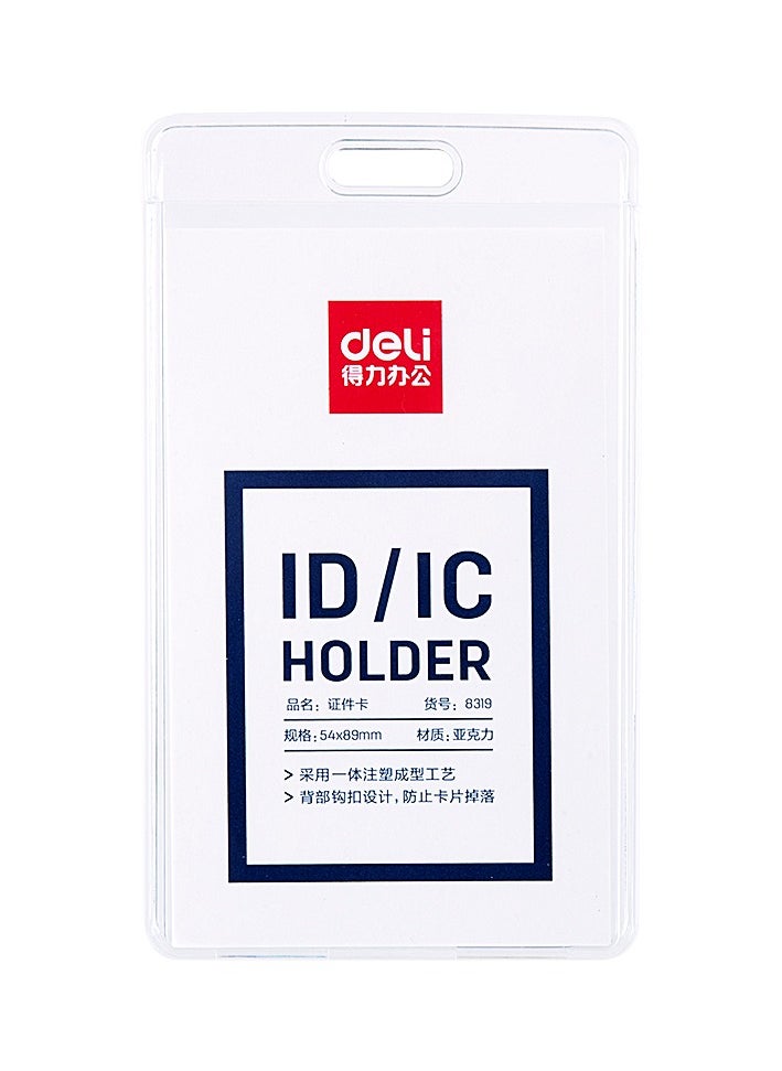 Deli Deli 8319TRANSPARENT Name Badge – Inner core size: 54×89mm (No Lanyard) – ideal for office, conference, or exhibition  - Image 2