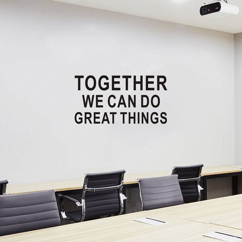 SEATUNE Inspirational Teamwork Quotes Wall Stickers - Motivational Office Gym Wall Decals - Positive Home Vinyl Art Wall Decor - Together We Can Do Great Things 36.2""X19"" - Image 1