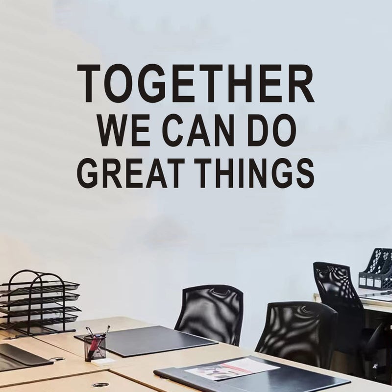 SEATUNE Inspirational Teamwork Quotes Wall Stickers - Motivational Office Gym Wall Decals - Positive Home Vinyl Art Wall Decor - Together We Can Do Great Things 36.2""X19"" - Image 3