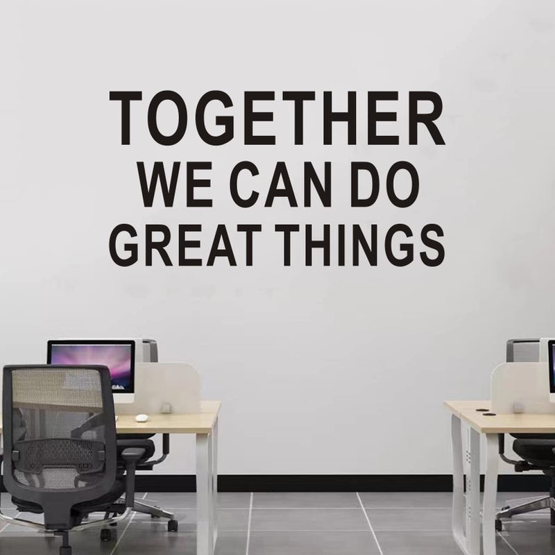 SEATUNE Inspirational Teamwork Quotes Wall Stickers - Motivational Office Gym Wall Decals - Positive Home Vinyl Art Wall Decor - Together We Can Do Great Things 36.2""X19"" - Image 5