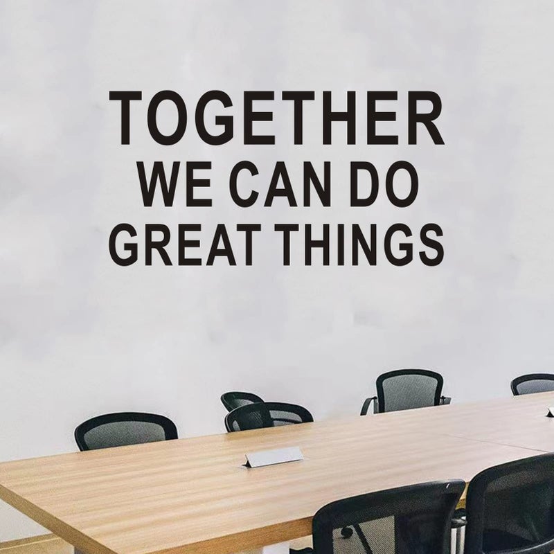SEATUNE Inspirational Teamwork Quotes Wall Stickers - Motivational Office Gym Wall Decals - Positive Home Vinyl Art Wall Decor - Together We Can Do Great Things 36.2""X19"" - Image 4