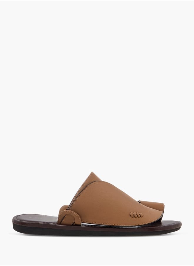 LBL by Shoexpress Men Textured Slip-On Arabic Sandals with Toe Loop Ramadan Collection  - Image 2