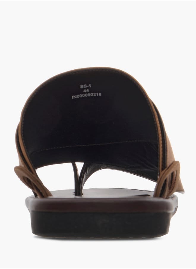 LBL by Shoexpress Men Textured Slip-On Arabic Sandals with Toe Loop Ramadan Collection  - Image 4