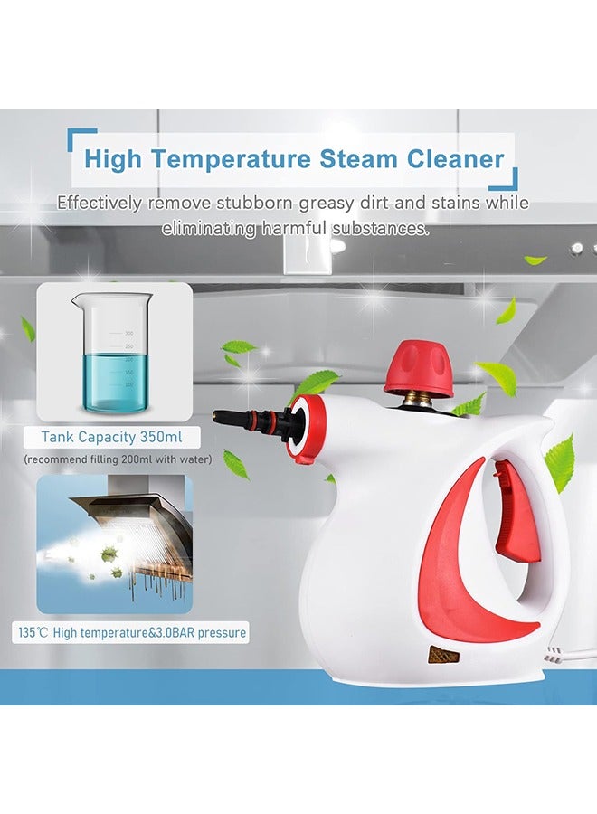 Handheld Steam Cleaner, Pressurized Multi-Purpose Steam Cleaner Fast Heating Time with Safety Lock and 9 Accessory, Chemical Free All Natural Steam Cleaner for Home, Upholstery, Car, Floor and Tile  - Image 3