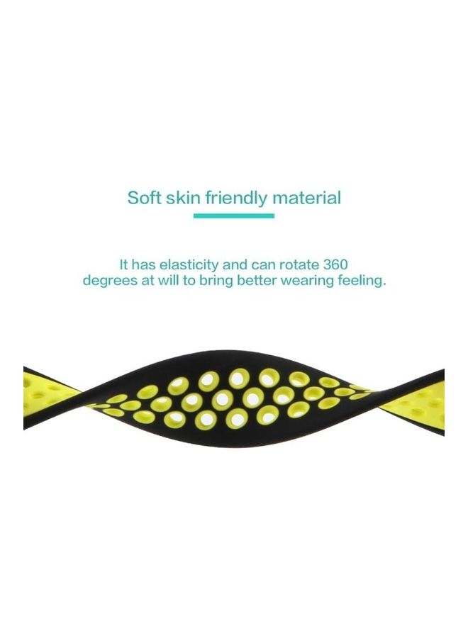 Watchband For Apple Watch Series 7 45mm/6 & SE 5 4 44mm/3 2 1 42mm, Length: 170mm Black Yellow